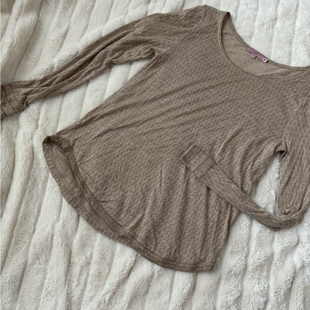 Tan long sleeve top